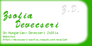 zsofia devecseri business card